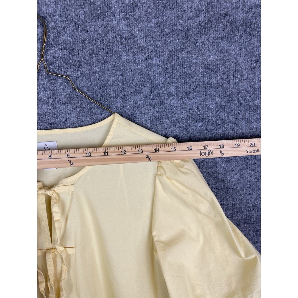 Joie Yellow Babydoll Dress Puff Sleeves Midi Medium - Picture 9 of 12